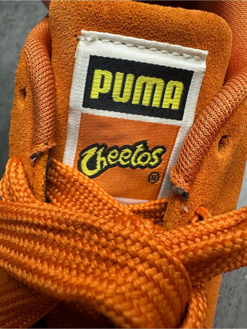 Puma Orange Suede Cheetah-Print Low-Top Sneakers - Picture 6 of 12